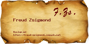 Freud Zsigmond névjegykártya