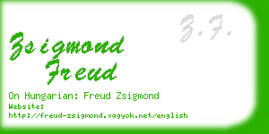 zsigmond freud business card